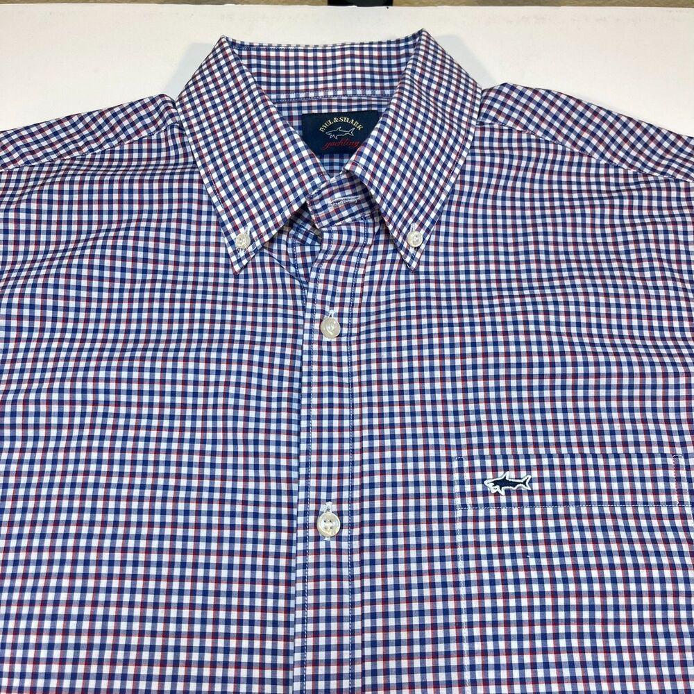 PAUL & SHARK Yachting Button Down Dress Shirt Sz Mens 42 Made in Italy